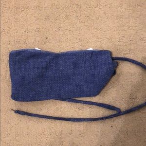 Lspace denim colored bikini top